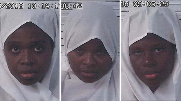 Police photo of the three women thought to be the mothers of the 11 children