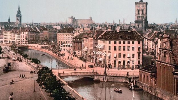 Foto de archivo de Copenhague en 1918.