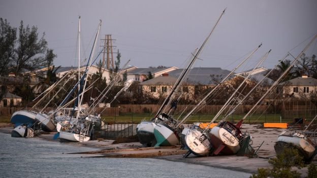 Barcos afectados por Irma en Cayo Hueso