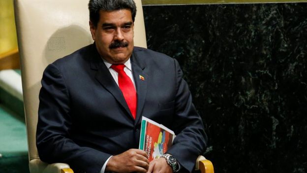 Nicolás Maduro esperando tu turno de dar un discurso en la Asamblea General de Naciones Unidas.