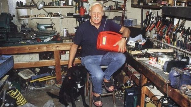 Trevor Baylis in his workshop