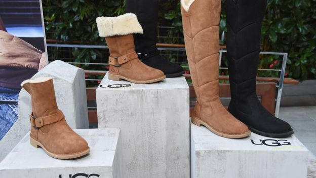 A display of ugg boots