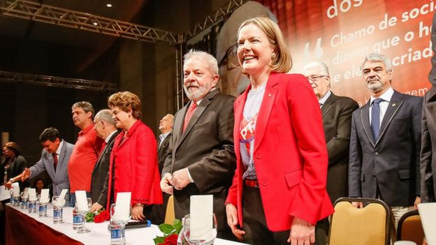 Dilma, Lula e Gleisi Hoffmann