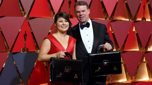 PwC accountants at the Oscars