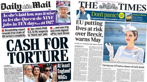 Daily Mail and the Times