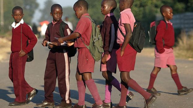 School children in Zimbabwe pictured in 2008