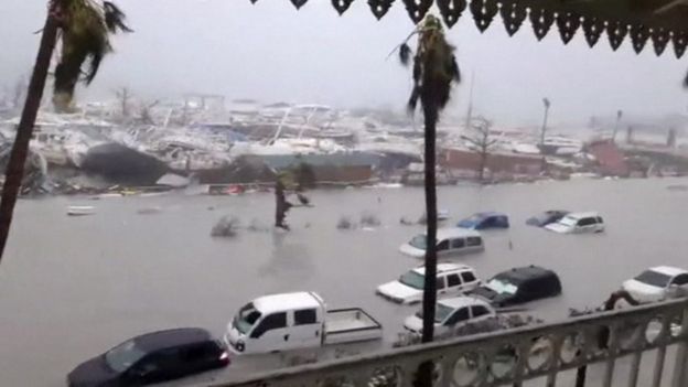 Flood damage on Saint Martin, 6 September