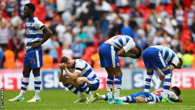 Reading players dejected after Championship play-off final defeat