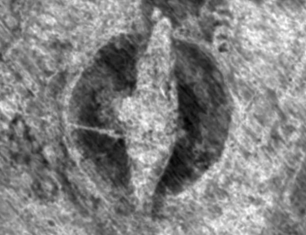 Radar data image of the ship