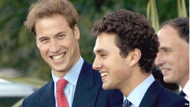 Prince William and Thomas van Straubenzee in 2005