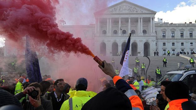 Manifestação em Portugal