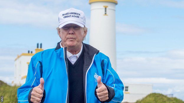 Trump owns two Scottish golf courses