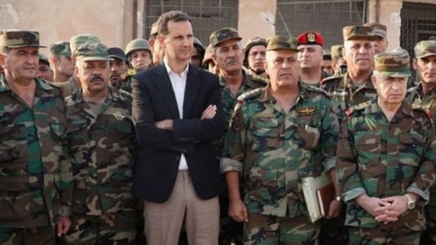 Esad, Erdoğan ve Putin'in görüştüğü gün İdlib'e giderek askerlerle bir araya geldi