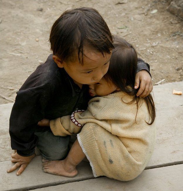 Picture of two children hugging