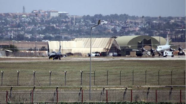 As bombas B61 estão localizadas em uma área da base aérea de Incirlik