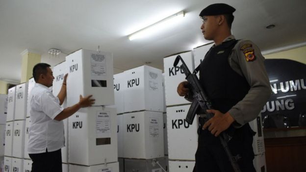 Indonesia ballot boxes