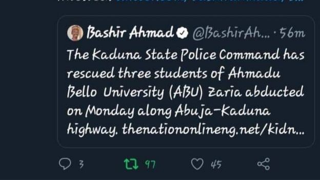 Bashir tweet