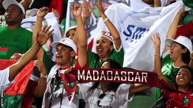 Madagascar fans at the 2019 Africa Cup of Nations