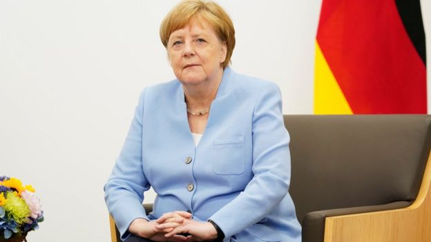 A chanceler alemã Angela Merkel durante o G20, em Osaka, no Japão