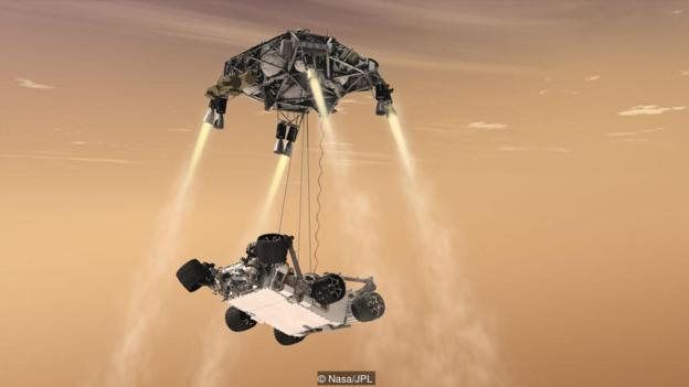 Ilustração da sonda Mars 2020