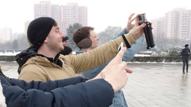 Otto Warmbier takes a selfie in North Korea