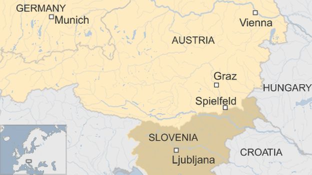Austria border map