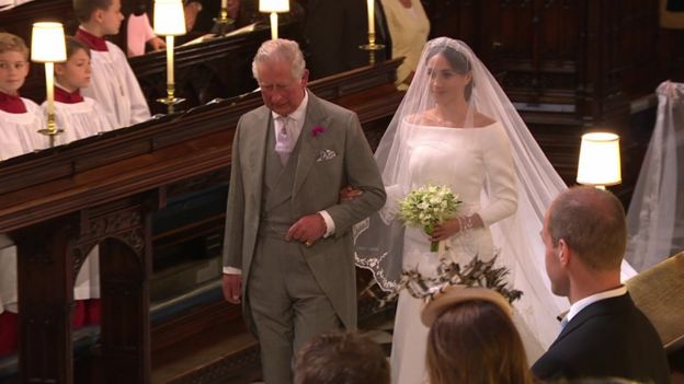 Prince Charles walked Ms Markle down the aisle