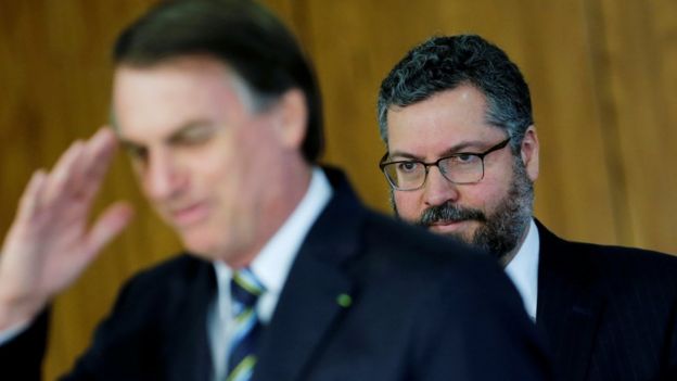 Jair Bolsonaro y Ernesto Araújo