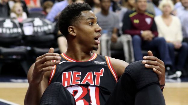 Hassan Whiteside, en un partido de Miami.