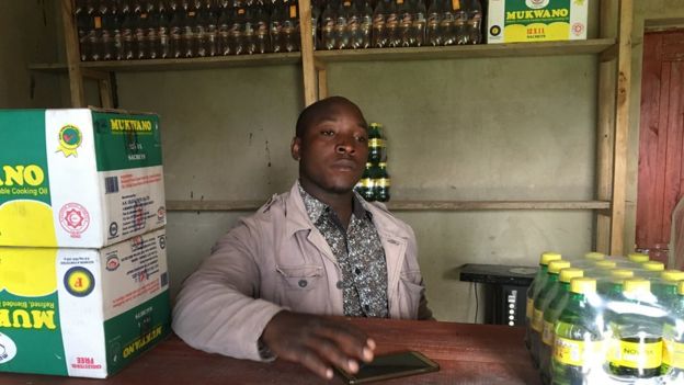 Bedia Nizeyimana in his shop