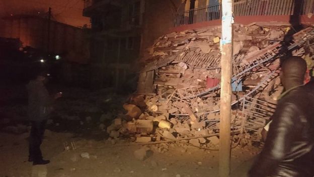 Collapsed building in Nairobi