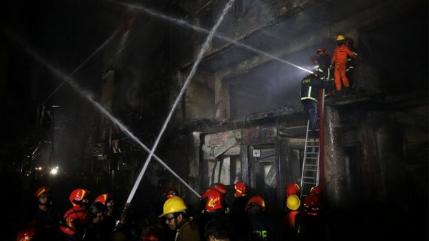 Fire blaze in Dhaka