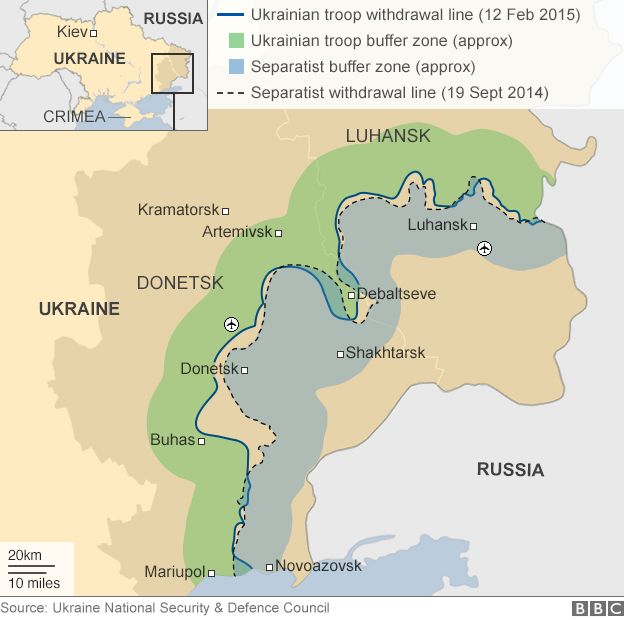 Map showing ceasefire lines