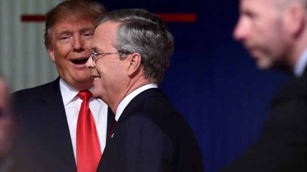 Donald Trum y Jeb Bush