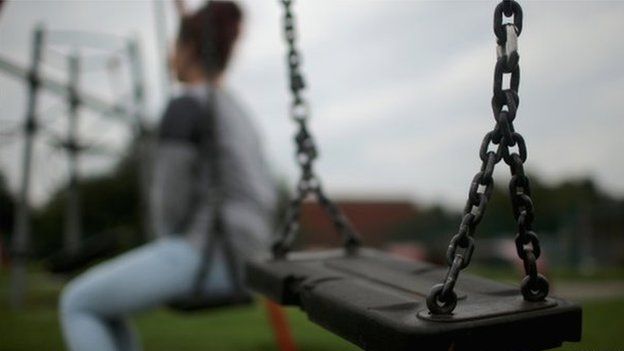 A child on a swing