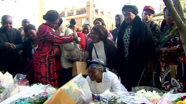 Mourners gather at location where Baptista Adjei was fatally stabbed