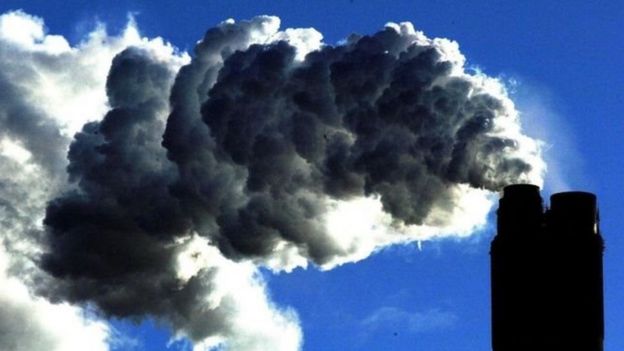 Emisiones de CO2 una planta industrial