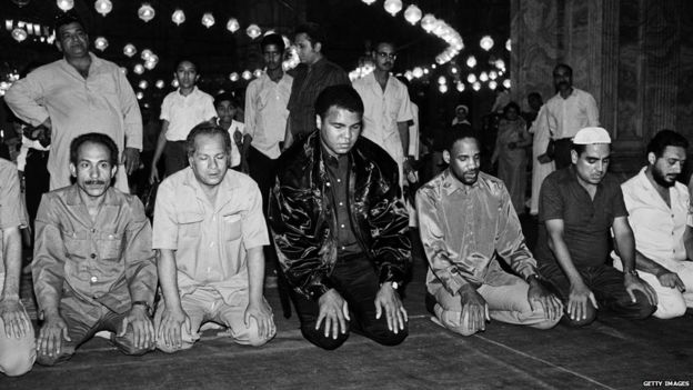 Ali praying at the Alabaster Mosque in Cairo