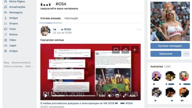 Página de rede social