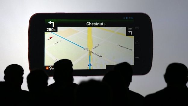 Map on a phone