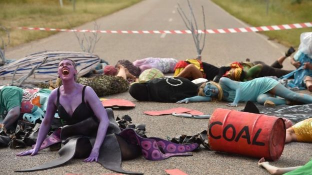 Protests against the Adani coal mine development in Bowen, Queensland, Australia (May 2019)