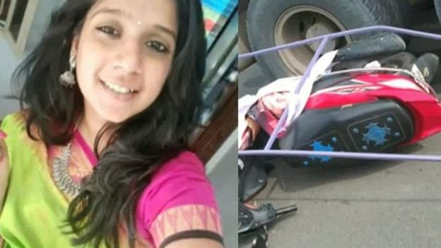 அதிமுக. பேனர் விழுந்து விபத்து: இளம்பெண் பலி - கலைந்த கனடா கனவு