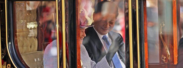 The Queen and China's President Xi Jinping