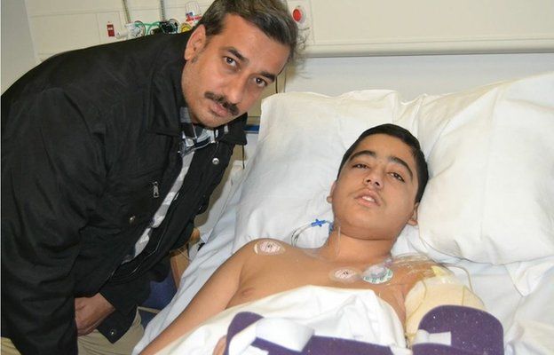 Mohammad and Ahmad Nawaz in hospital