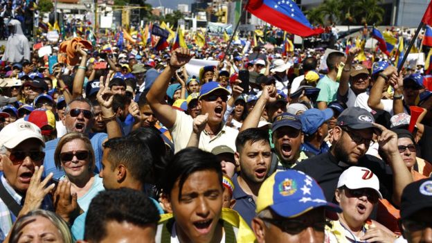 Protesta contra Maduro