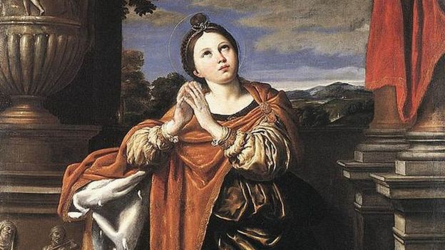 Santa Agnes, por Domenichino