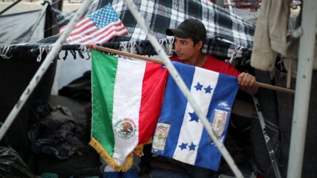 About 3,000 members of the caravan have so far arrived in Tijuana