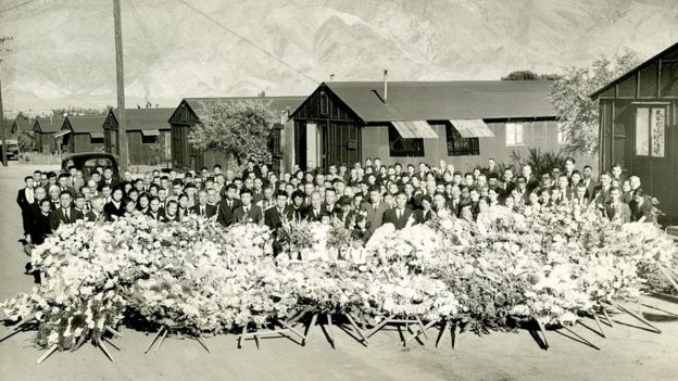 El funeral de Matsumura en 1945.