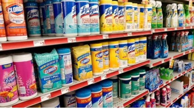Produsen diinfektan peringatkan bahan ini bukan untuk tubuh manusia.