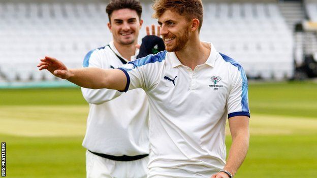Yorkshire paceman Ben Coad was the first of the day's two bowlers to take five wickets in an innings